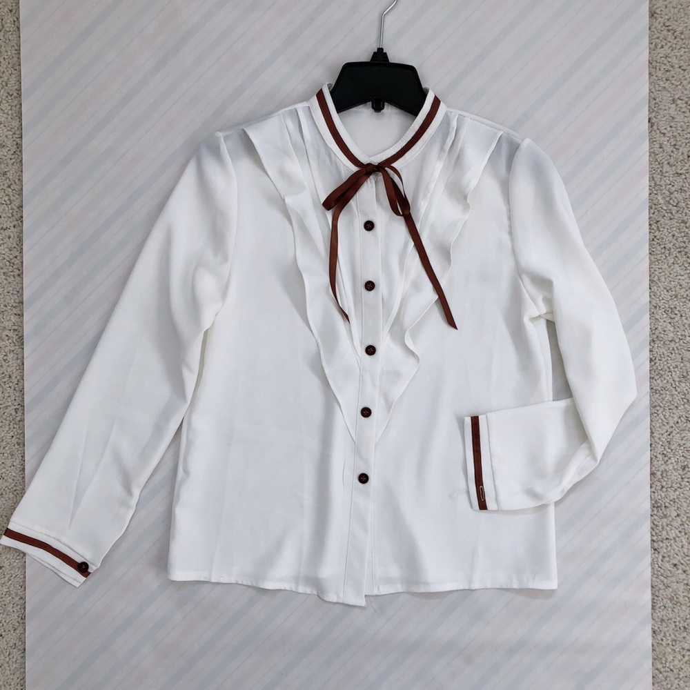 White shirts top blouse, NEW, size XS